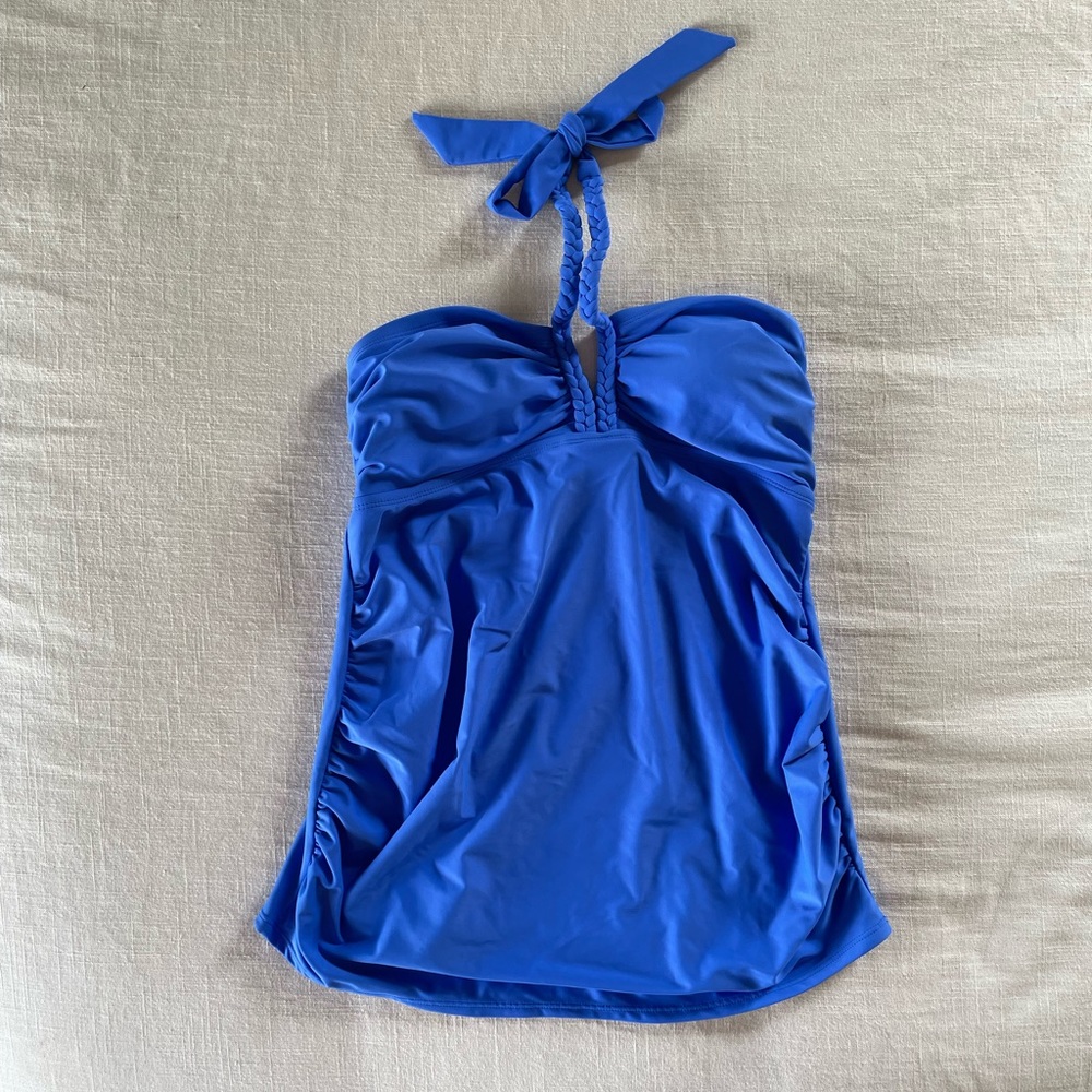 Liz Lange Blue Maternity Tankini Top